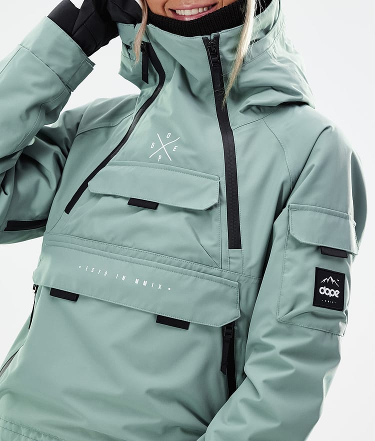 Dope Akin W 21 Kurtka Snowboardowa Kobiety Faded Green, Image 2 of 11
