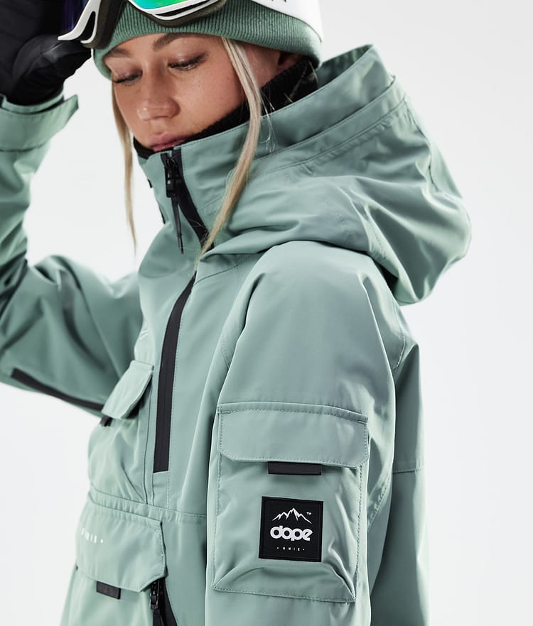 Dope Akin W 21 Kurtka Snowboardowa Kobiety Faded Green, Image 3 of 11