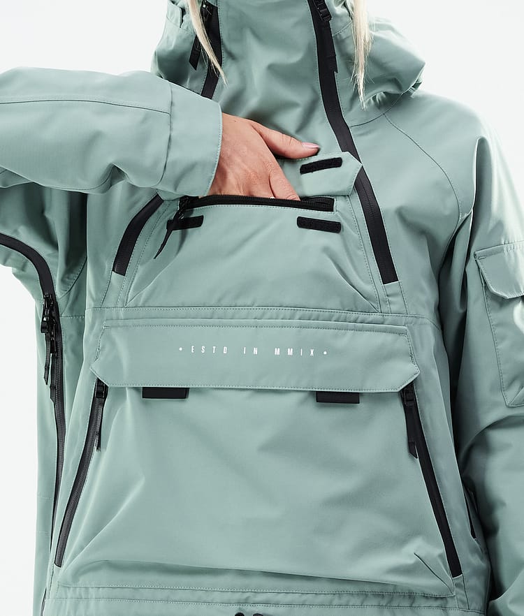 Dope Akin W 21 Kurtka Snowboardowa Kobiety Faded Green, Image 11 of 11