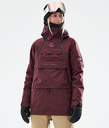 Dope Akin W 21 Snowboard Jacket Burgundy