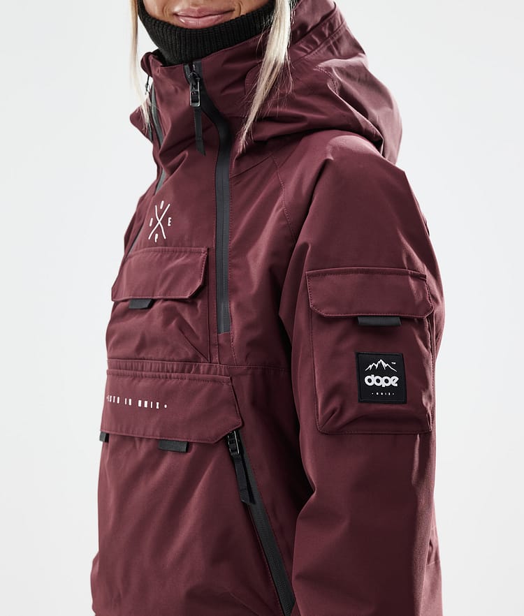 Dope Akin W 21 Lyžařská Bunda Dámské Burgundy, Image 2 of 11