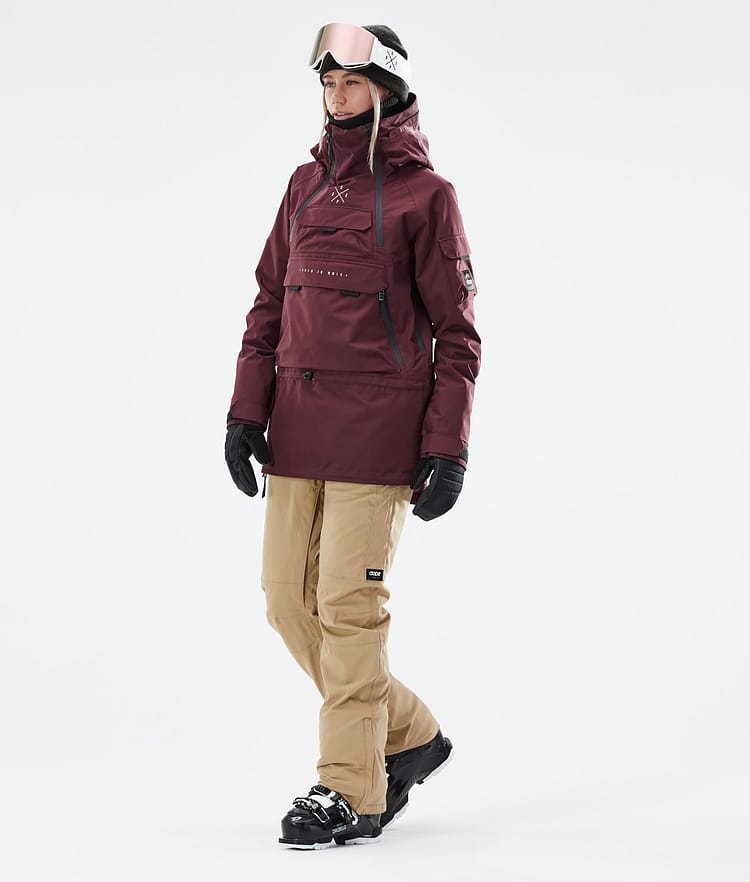 Dope Akin W 21 Lyžařská Bunda Dámské Burgundy, Image 4 of 11