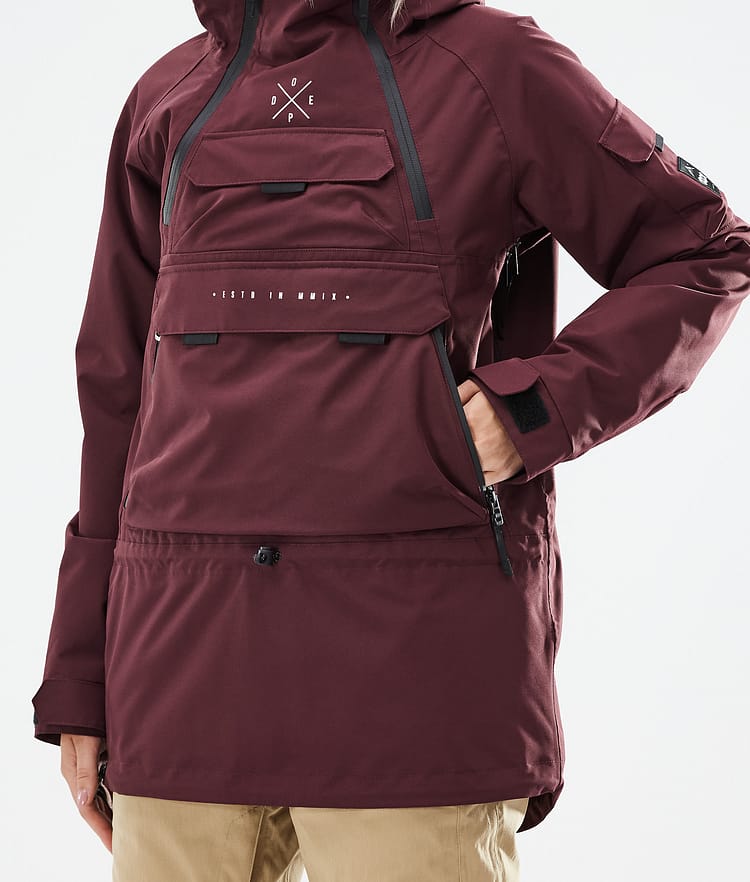 Dope Akin W 21 Lyžařská Bunda Dámské Burgundy, Image 9 of 11