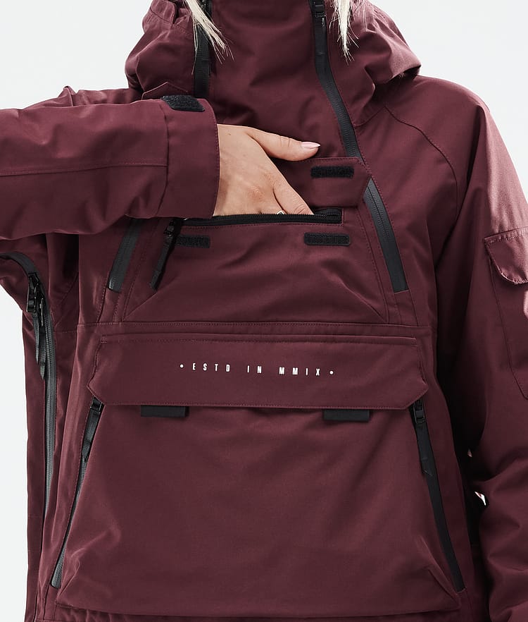Dope Akin W 21 Lyžařská Bunda Dámské Burgundy, Image 11 of 11