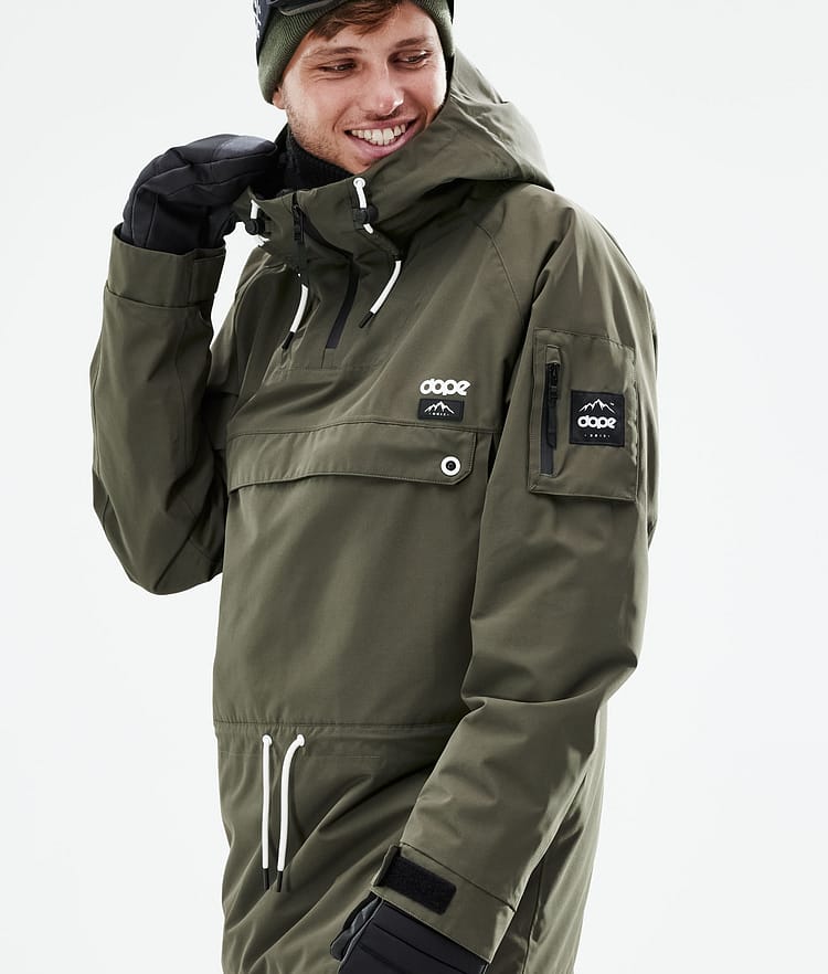 Dope Annok 21 Bunda na Snowboard Pánské Olive Green, Image 3 of 10