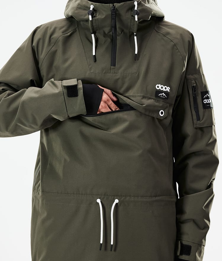 Dope Annok 21 Bunda na Snowboard Pánské Olive Green, Image 10 of 10