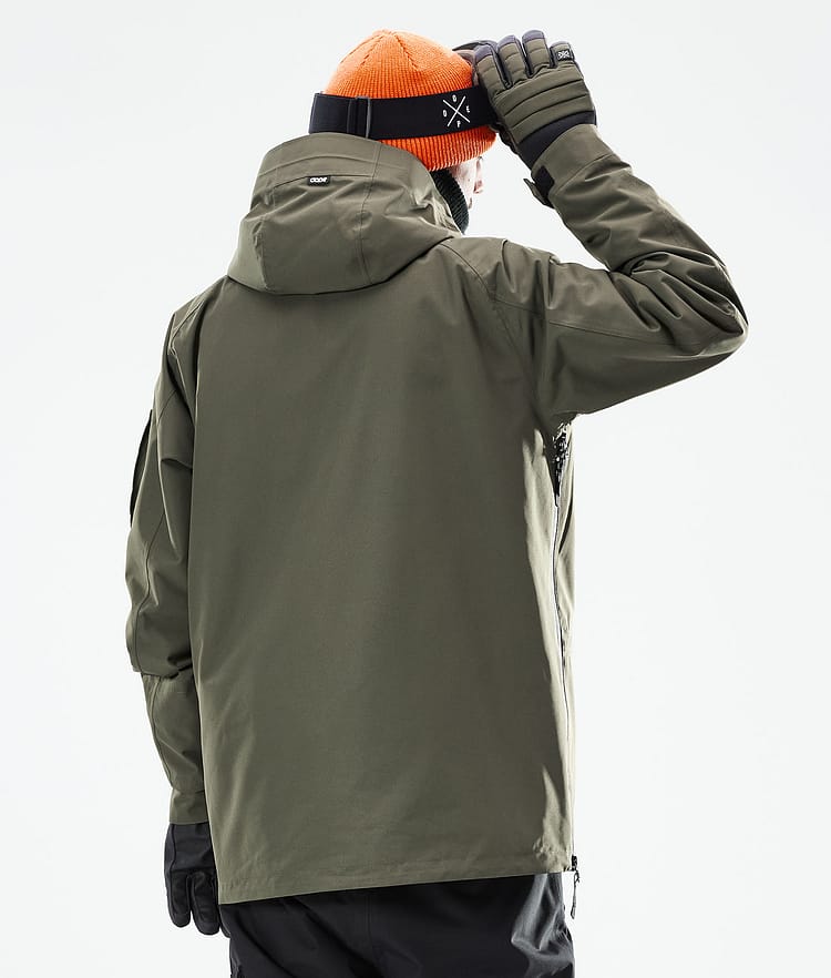 Dope Annok 21 Lyžařská Bunda Pánské Olive Green/Black, Image 8 of 10