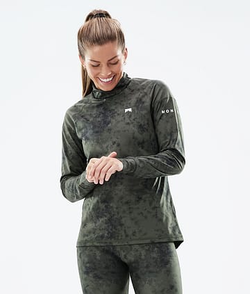 Montec Zulu W Base Layer Top Olive Green Tiedye
