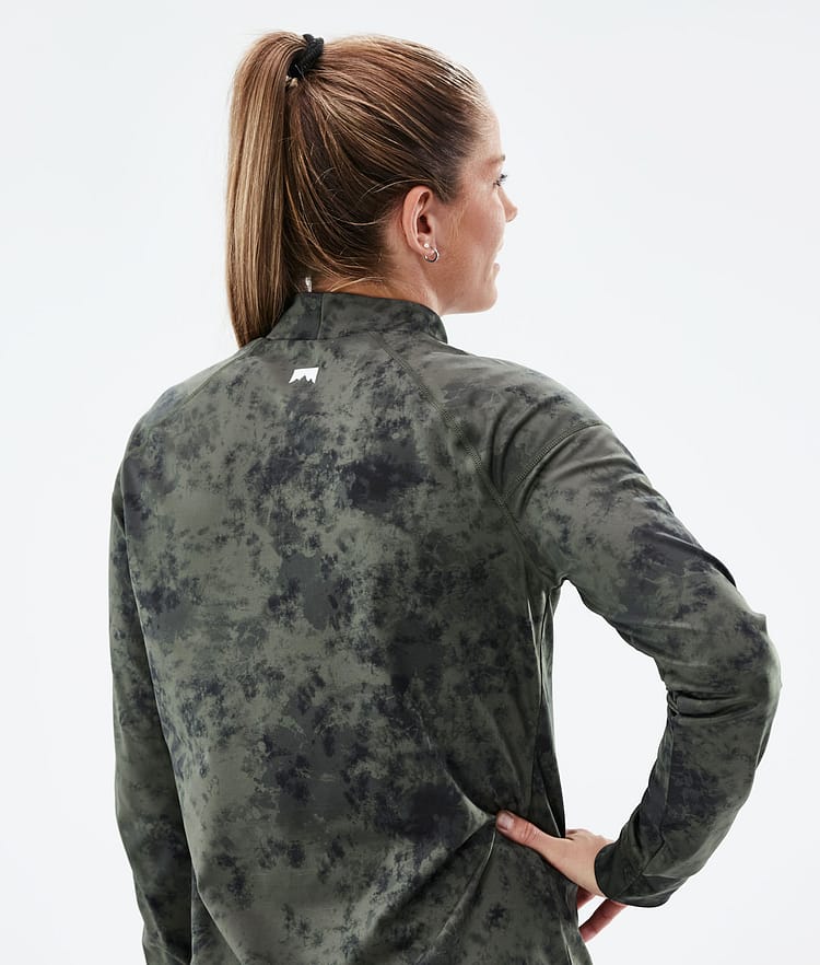Zulu W Top Termiczny Kobiety Olive Green Tiedye, Image 6 of 6