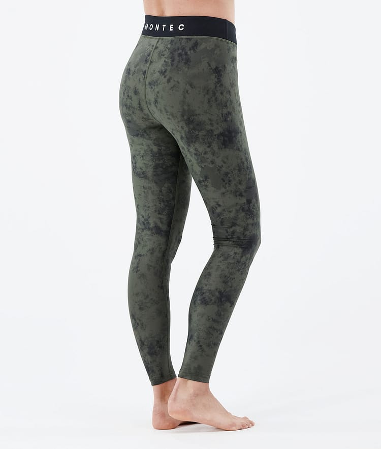 Zulu W Termokalhoty Dámské Olive Green Tiedye, Image 2 of 7