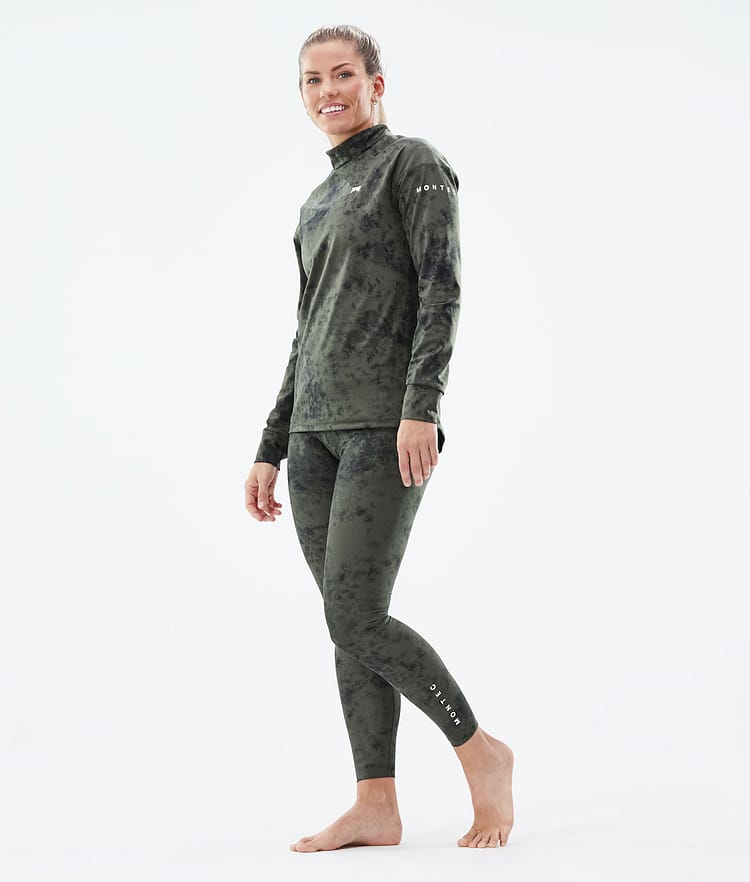 Zulu W Termokalhoty Dámské Olive Green Tiedye, Image 3 of 7