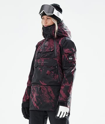 Dope Akin W 21 Snowboard Jacket Paint Burgundy