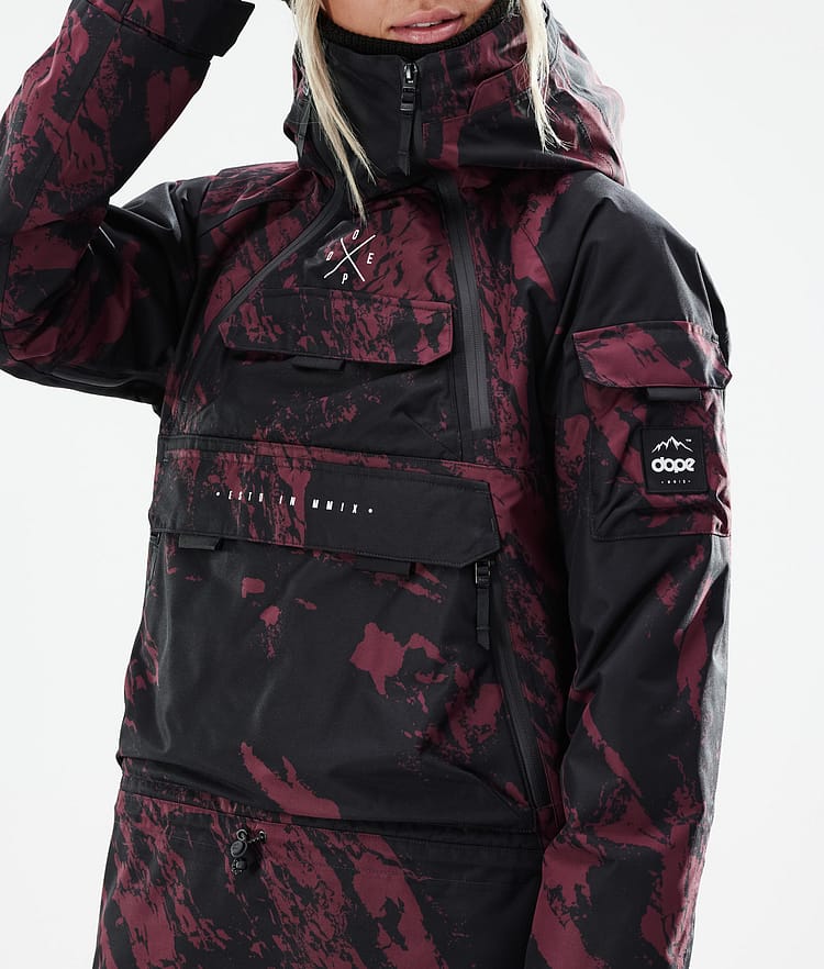 Dope Akin W 21 Chaqueta Snowboard Mujer Paint Burgundy, Image 2 of 11