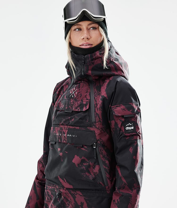 Dope Akin W 21 Chaqueta Snowboard Mujer Paint Burgundy, Image 3 of 11