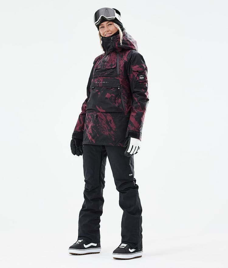 Dope Akin W 21 Chaqueta Snowboard Mujer Paint Burgundy, Image 4 of 11