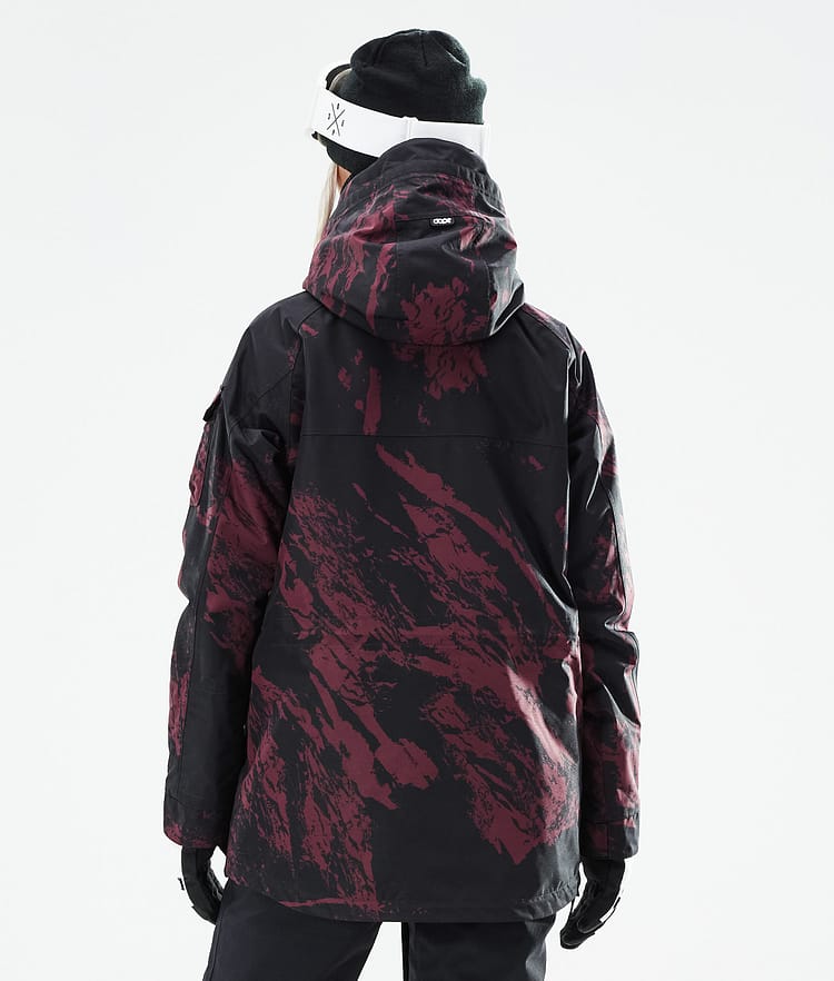 Dope Akin W 21 Chaqueta Snowboard Mujer Paint Burgundy, Image 8 of 11