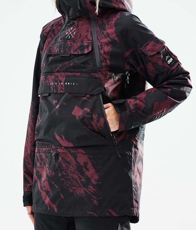 Dope Akin W 21 Chaqueta Snowboard Mujer Paint Burgundy, Image 9 of 11