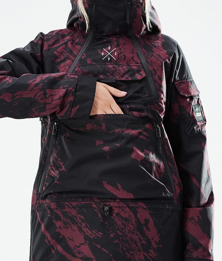 Dope Akin W 21 Chaqueta Snowboard Mujer Paint Burgundy, Image 10 of 11
