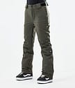 Dope Con W 21 Pantalones Snowboard Mujer Olive Green