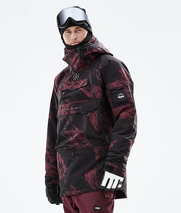 Dope Akin 21 Snowboard Jacket Paint Burgundy