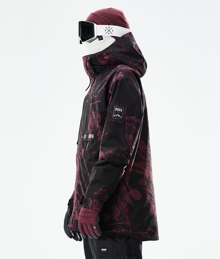 Dope Mojo Lyžařská Bunda Pánské Paint Burgundy, Image 7 of 11