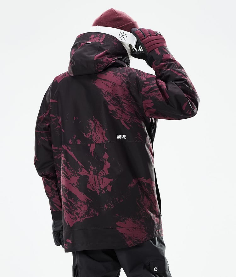 Dope Mojo Lyžařská Bunda Pánské Paint Burgundy, Image 8 of 11