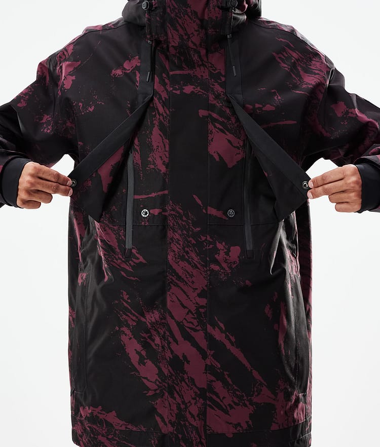 Dope Mojo Lyžařská Bunda Pánské Paint Burgundy, Image 10 of 11