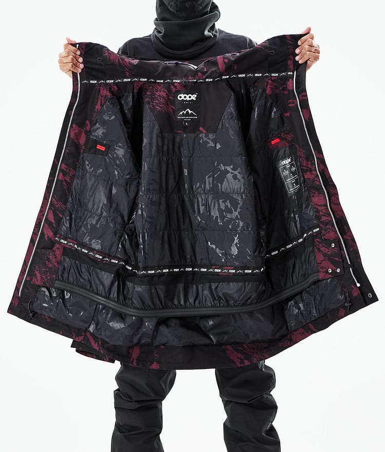 Dope Mojo Lyžařská Bunda Pánské Paint Burgundy, Image 11 of 11
