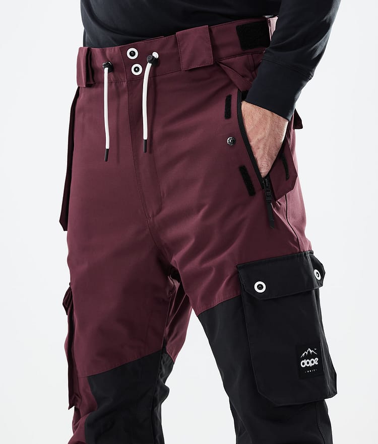 Dope Adept 21 Kalhoty na Snowboard Pánské Burgundy/Black, Image 4 of 6