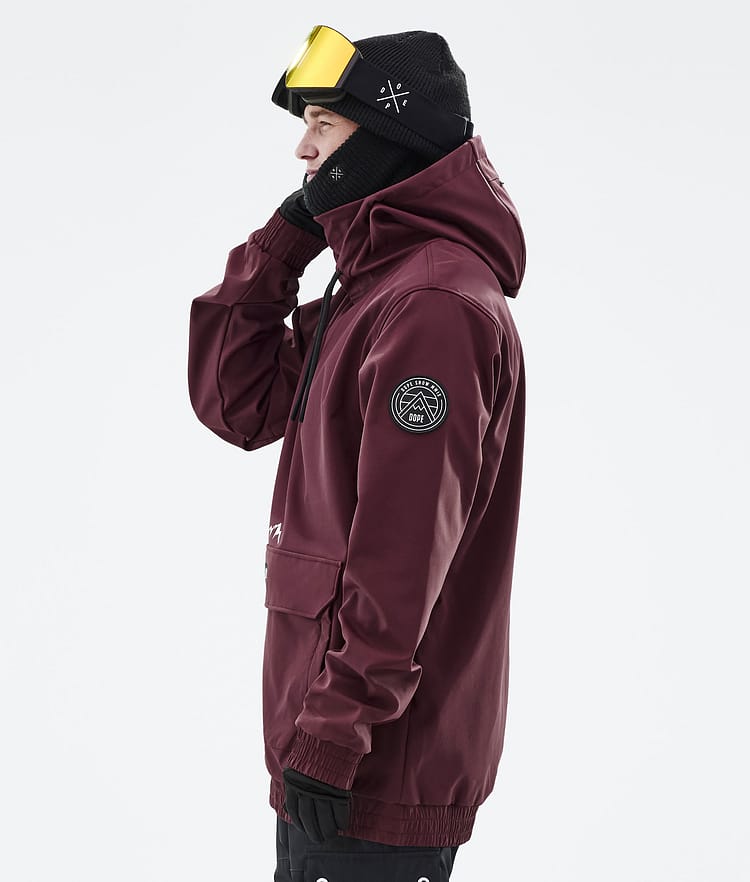 Dope Wylie Bunda na Snowboard Pánské Patch Burgundy, Image 7 of 10