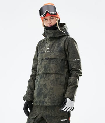 Montec Dune W 21 Ski Jacket Olive Green Tiedye