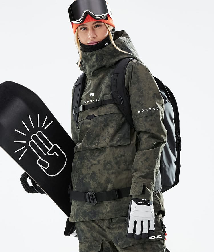 Montec Dune W 21 Bunda na Snowboard Dámské Olive Green Tiedye, Image 4 of 11