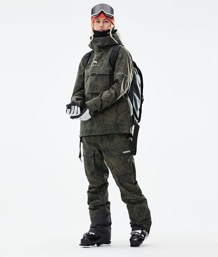 Dune W 21 Kurtka Narciarska Kobiety Olive Green Tiedye, Image 5 of 11