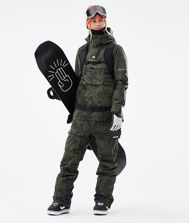 Montec Dune W 21 Kurtka Snowboardowa Kobiety Olive Green Tiedye, Image 5 of 11