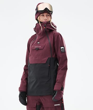 Doom W 21 Ski Jacket Dámské Burgundy/Black