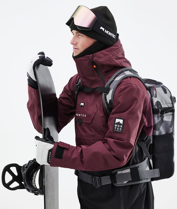 Montec Doom 21 Bunda na Snowboard Pánské Burgundy/Black, Image 4 of 13