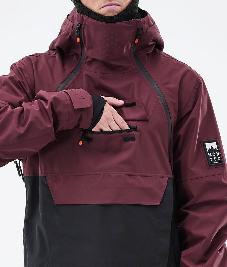 Montec Doom 21 Bunda na Snowboard Pánské Burgundy/Black, Image 12 of 13