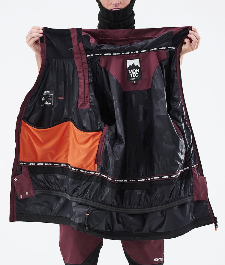 Montec Doom 21 Bunda na Snowboard Pánské Burgundy/Black, Image 13 of 13