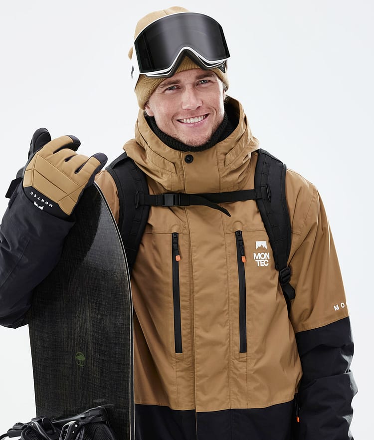 Montec Fawk 21 Bunda na Snowboard Pánské Gold/Black, Image 2 of 12