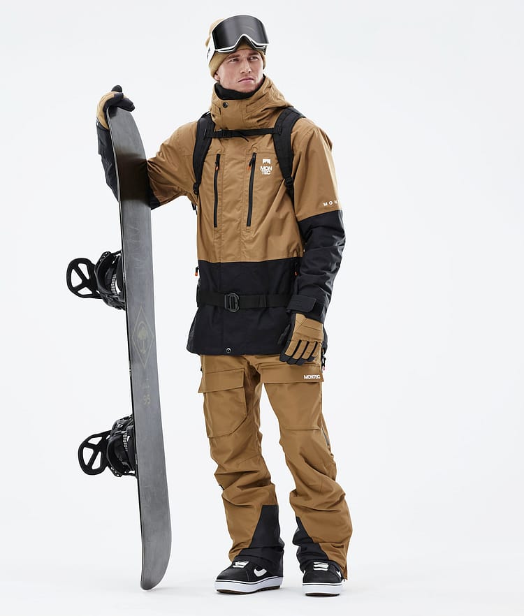 Montec Fawk 21 Bunda na Snowboard Pánské Gold/Black, Image 5 of 12