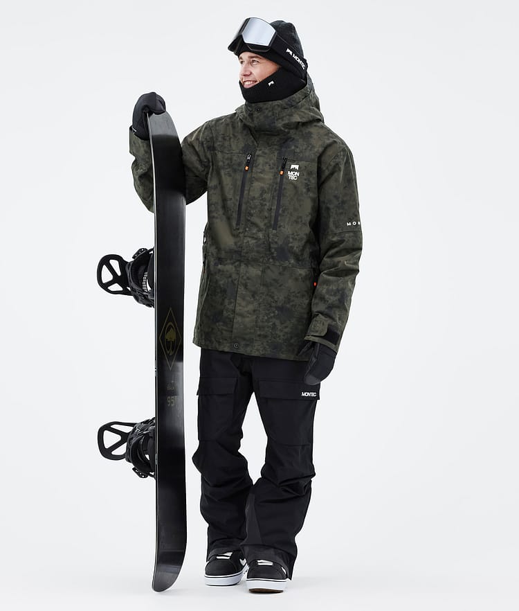 Montec Fawk 21 Chaqueta Snowboard Hombre Olive Green Tiedye, Image 3 of 10