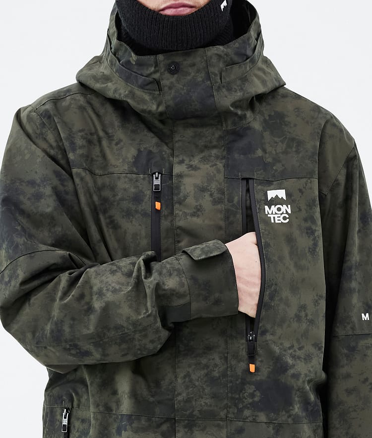 Montec Fawk 21 Chaqueta Snowboard Hombre Olive Green Tiedye, Image 9 of 10