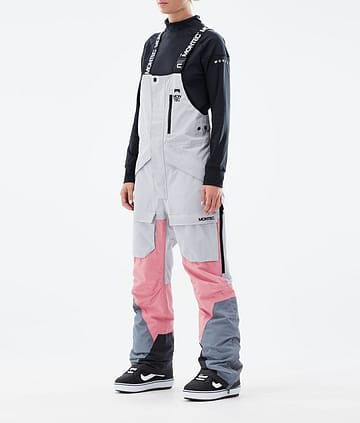 Montec Fawk W 21 Snowboard Pants Light Grey/Pink/Light Pearl Renewed
