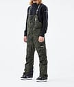 Montec Fawk 21 Spodnie Snowboardowe Mężczyźni Olive Green Tiedye