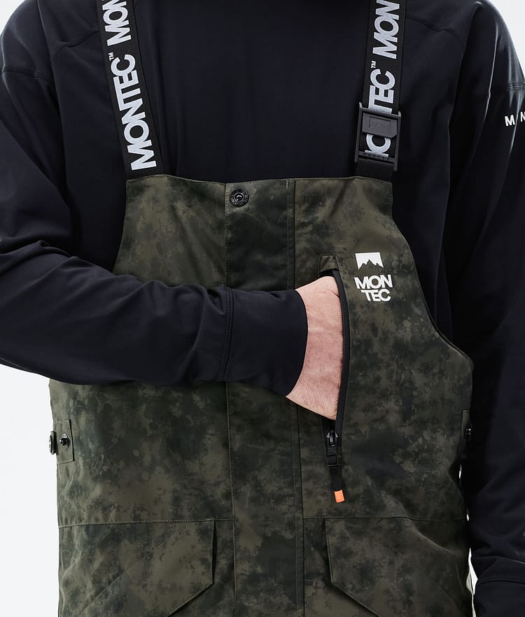 Montec Fawk 21 Spodnie Snowboardowe Mężczyźni Olive Green Tiedye, Image 5 of 6