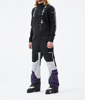 Fawk 21 Ski Pants Pánské Black/Light Grey/Purple