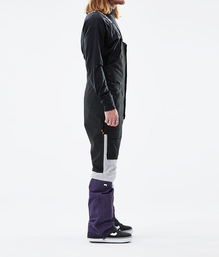 Montec Fawk 21 Spodnie Snowboardowe Mężczyźni Black/Light Grey/Purple, Image 2 of 6