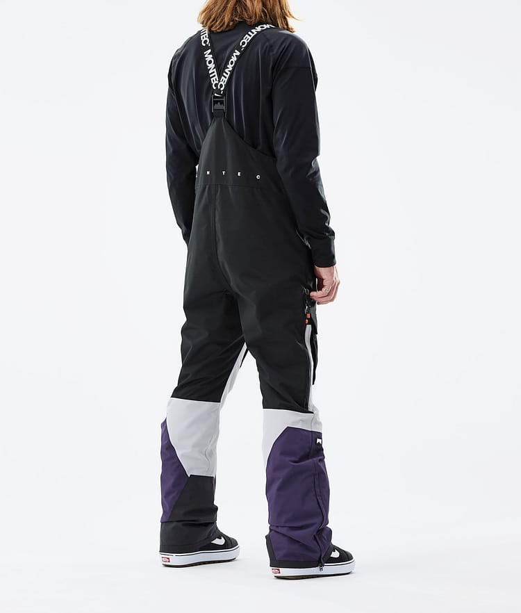 Montec Fawk 21 Spodnie Snowboardowe Mężczyźni Black/Light Grey/Purple, Image 3 of 6