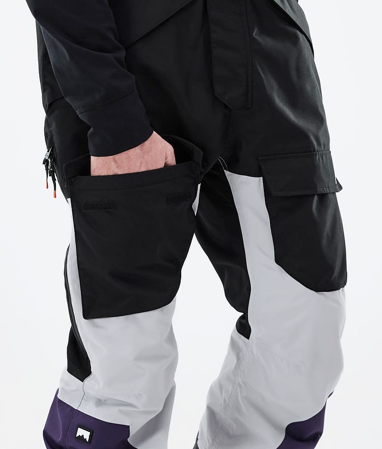 Montec Fawk 21 Spodnie Snowboardowe Mężczyźni Black/Light Grey/Purple, Image 6 of 6