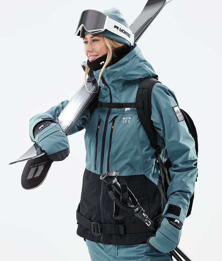 Moss W 21 Kurtka Narciarska Kobiety Atlantic/Black, Image 4 of 12